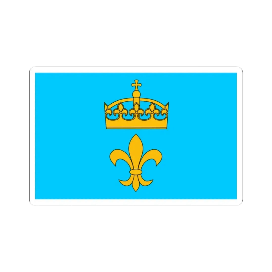 POL gmina Szydłowo flag (Poland) STICKER Vinyl Kiss-Cut Decal 2 Inch White - The Sticker Space