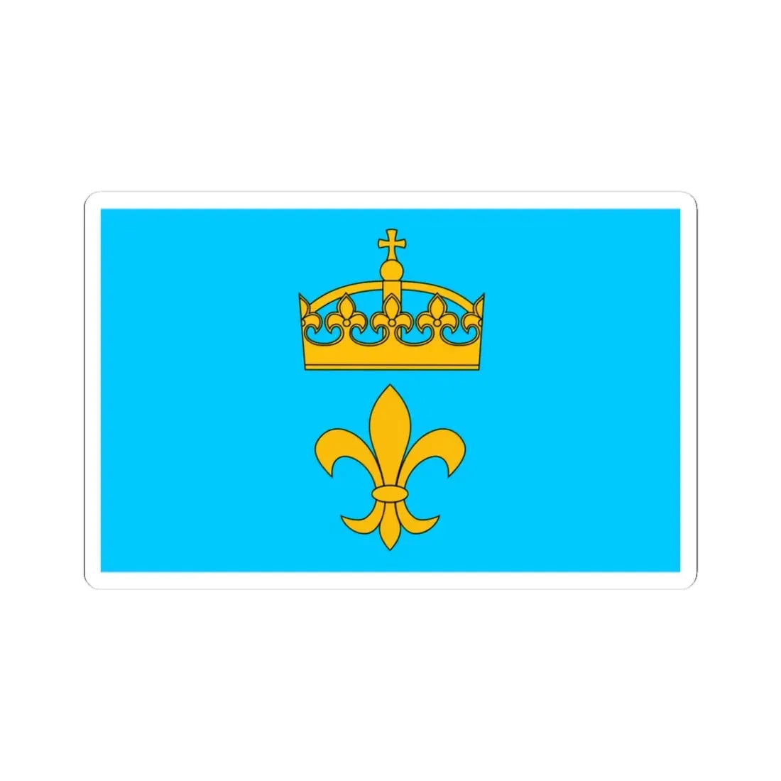 POL gmina Szydłowo flag (Poland) STICKER Vinyl Kiss-Cut Decal 3 Inch White - The Sticker Space