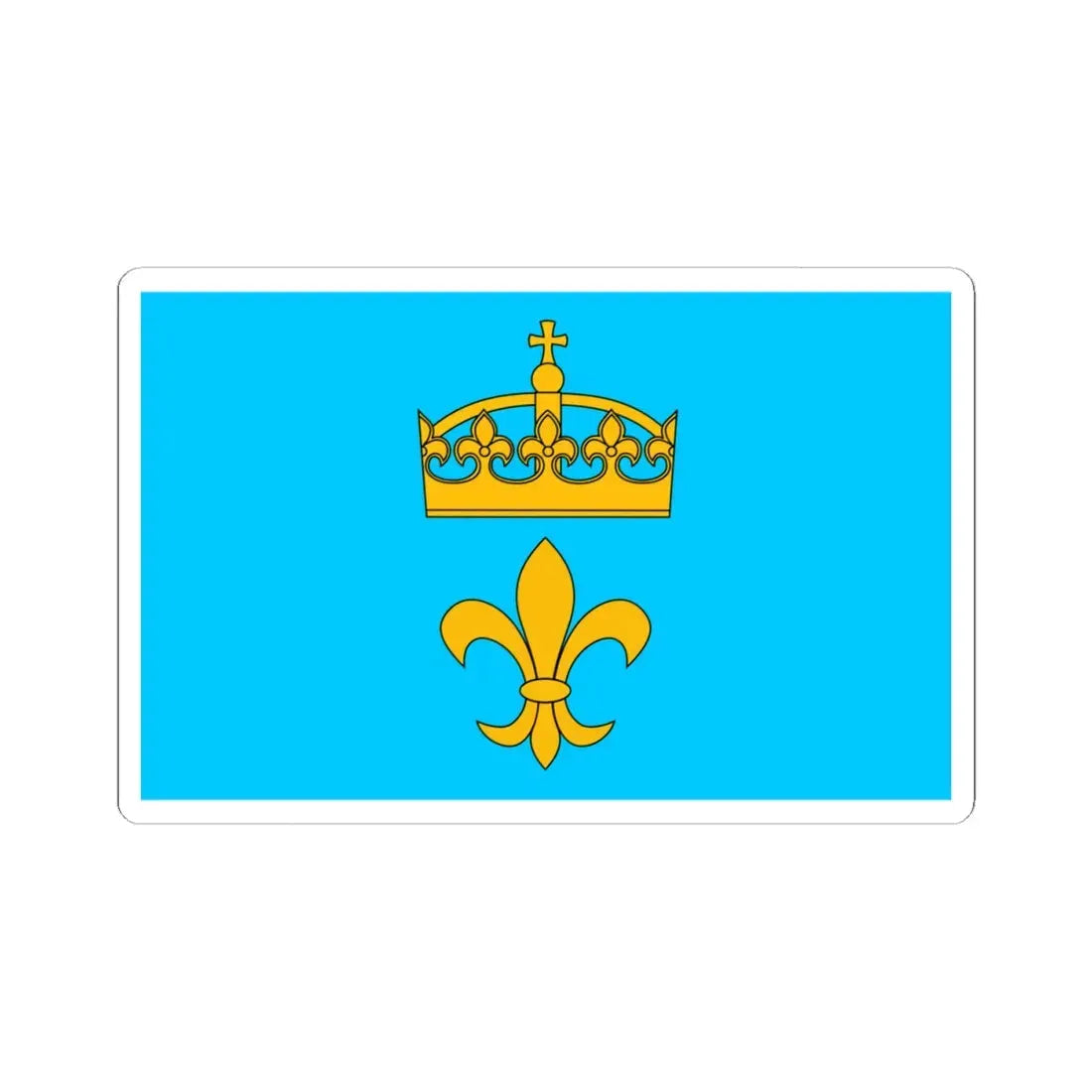 POL gmina Szydłowo flag (Poland) STICKER Vinyl Kiss-Cut Decal 4 Inch White - The Sticker Space