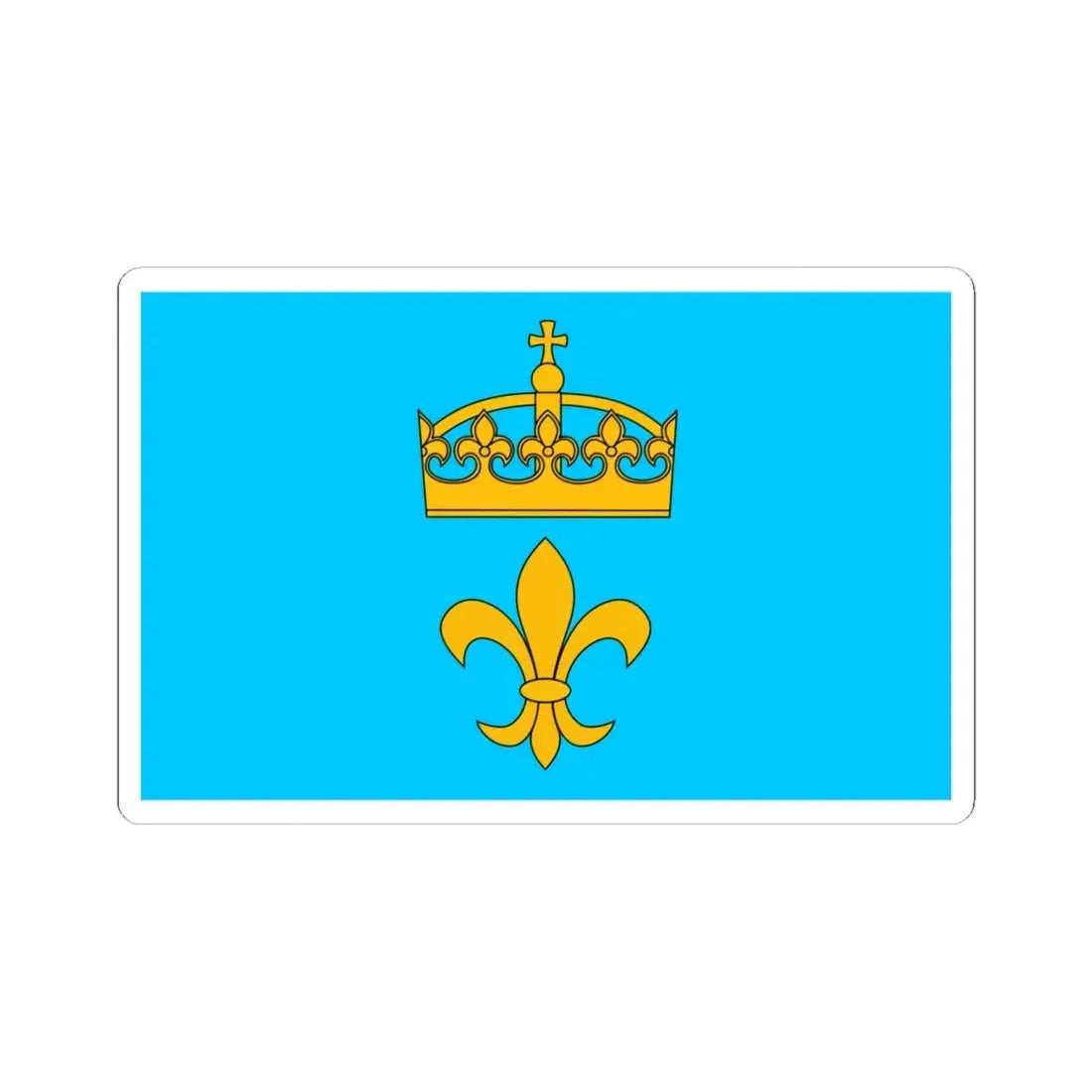 POL gmina Szydłowo flag (Poland) STICKER Vinyl Kiss-Cut Decal 6 Inch White - The Sticker Space