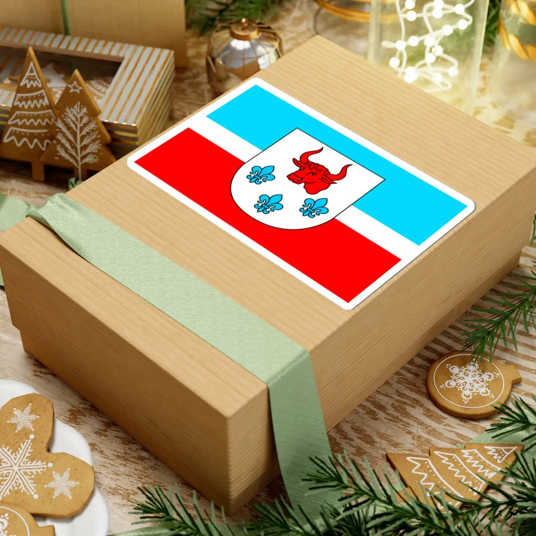 POL gmina Turek flag (Poland) STICKER Vinyl Kiss-Cut Decal - The Sticker Space