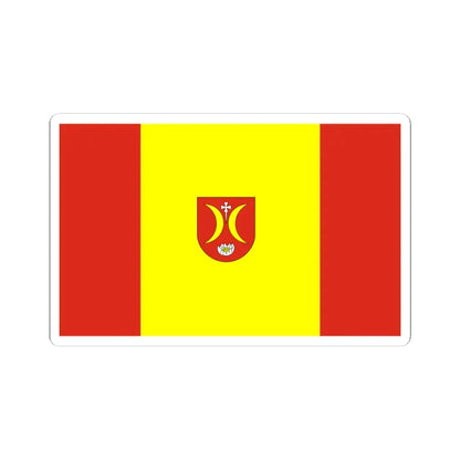 POL gmina Turosn Koscielna flag (Poland) STICKER Vinyl Kiss-Cut Decal 4 Inch White - The Sticker Space