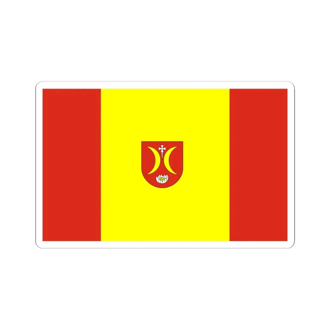 POL gmina Turosn Koscielna flag (Poland) STICKER Vinyl Kiss-Cut Decal 6 Inch White - The Sticker Space