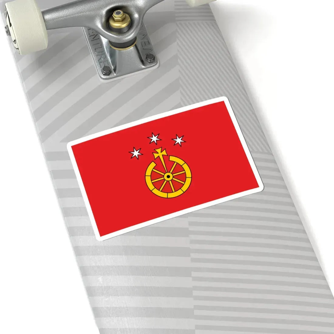 POL gmina Tyrawa Wołoska flag (Poland) STICKER Vinyl Kiss-Cut Decal - The Sticker Space