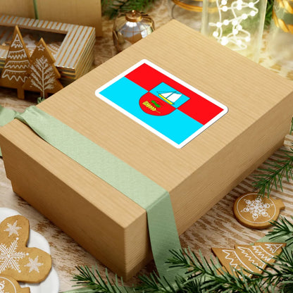 POL gmina Ustka flag (Poland) STICKER Vinyl Kiss-Cut Decal - The Sticker Space