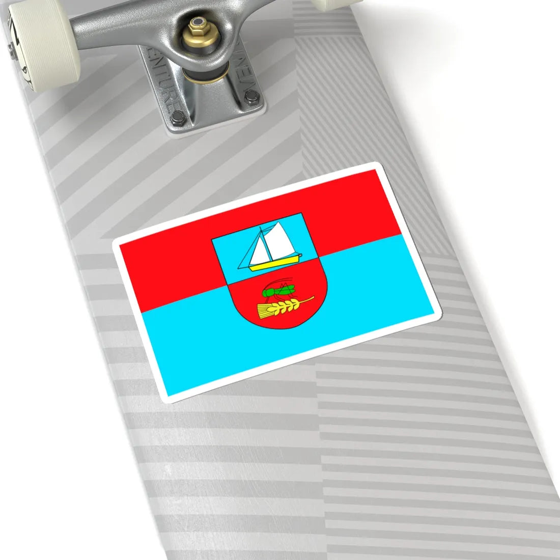 POL gmina Ustka flag (Poland) STICKER Vinyl Kiss-Cut Decal - The Sticker Space