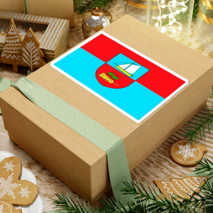 POL gmina Ustka flag (Poland) STICKER Vinyl Kiss-Cut Decal - The Sticker Space