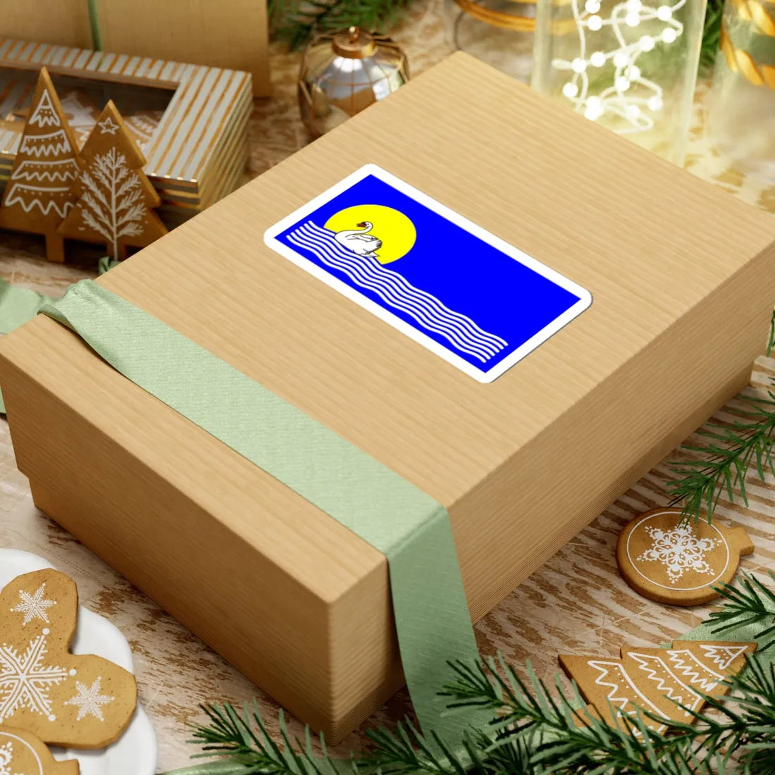 POL gmina Widuchowa flag (Poland) STICKER Vinyl Kiss-Cut Decal - The Sticker Space