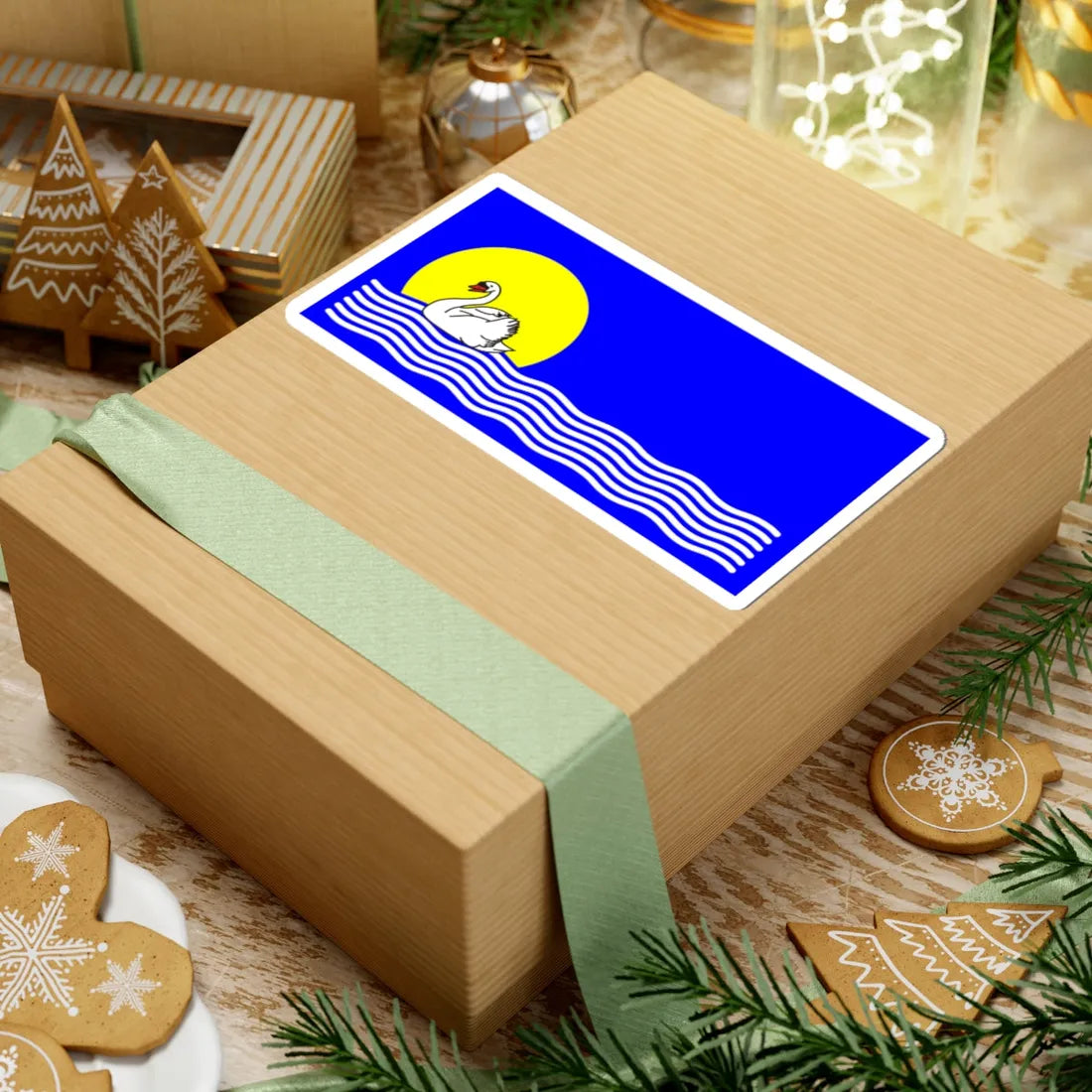 POL gmina Widuchowa flag (Poland) STICKER Vinyl Kiss-Cut Decal - The Sticker Space