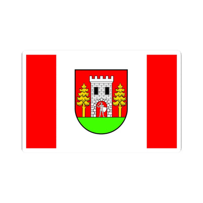 POL gmina Wielbark flag (Poland) STICKER Vinyl Kiss-Cut Decal 2 Inch White - The Sticker Space
