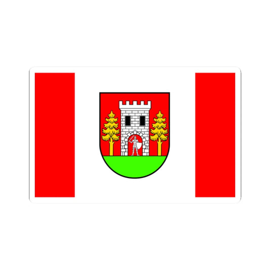 POL gmina Wielbark flag (Poland) STICKER Vinyl Kiss-Cut Decal 2 Inch White - The Sticker Space
