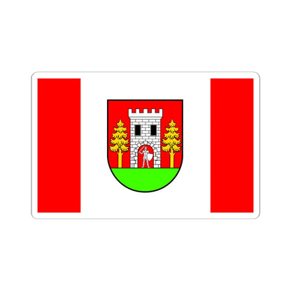 POL gmina Wielbark flag (Poland) STICKER Vinyl Kiss-Cut Decal 6 Inch White - The Sticker Space