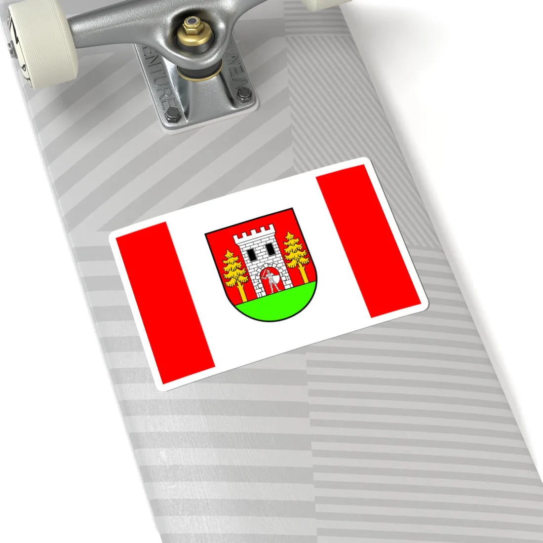 POL gmina Wielbark flag (Poland) STICKER Vinyl Kiss-Cut Decal - The Sticker Space