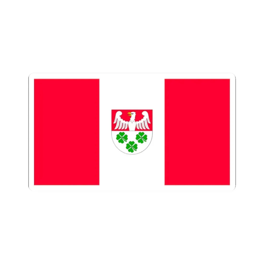 POL gmina Wierzchosławice flag (Poland) STICKER Vinyl Kiss-Cut Decal 2 Inch White - The Sticker Space