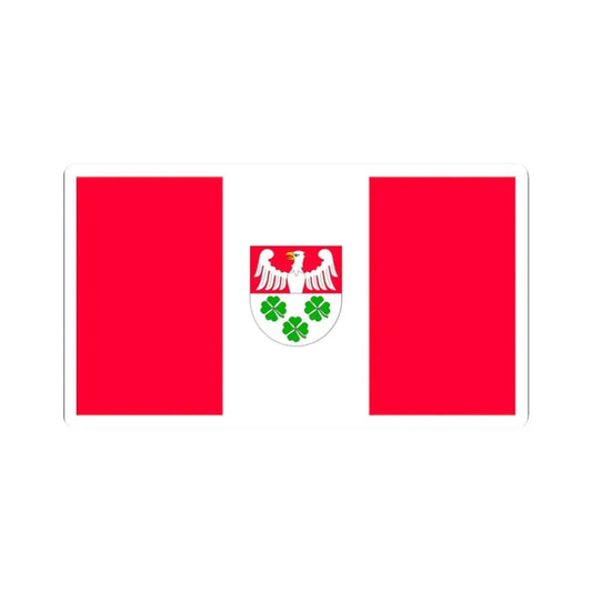 POL gmina Wierzchosławice flag (Poland) STICKER Vinyl Kiss-Cut Decal 2 Inch White - The Sticker Space