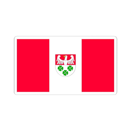 POL gmina Wierzchosławice flag (Poland) STICKER Vinyl Kiss-Cut Decal 4 Inch White - The Sticker Space