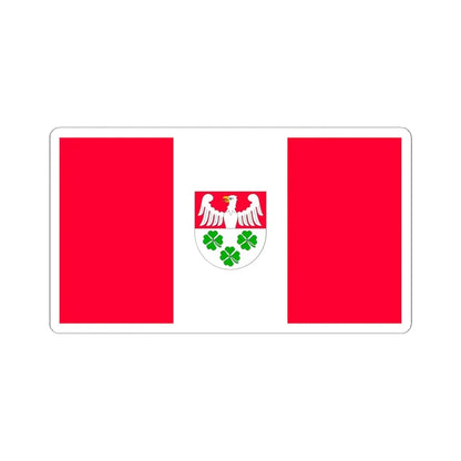 POL gmina Wierzchosławice flag (Poland) STICKER Vinyl Kiss-Cut Decal 6 Inch White - The Sticker Space