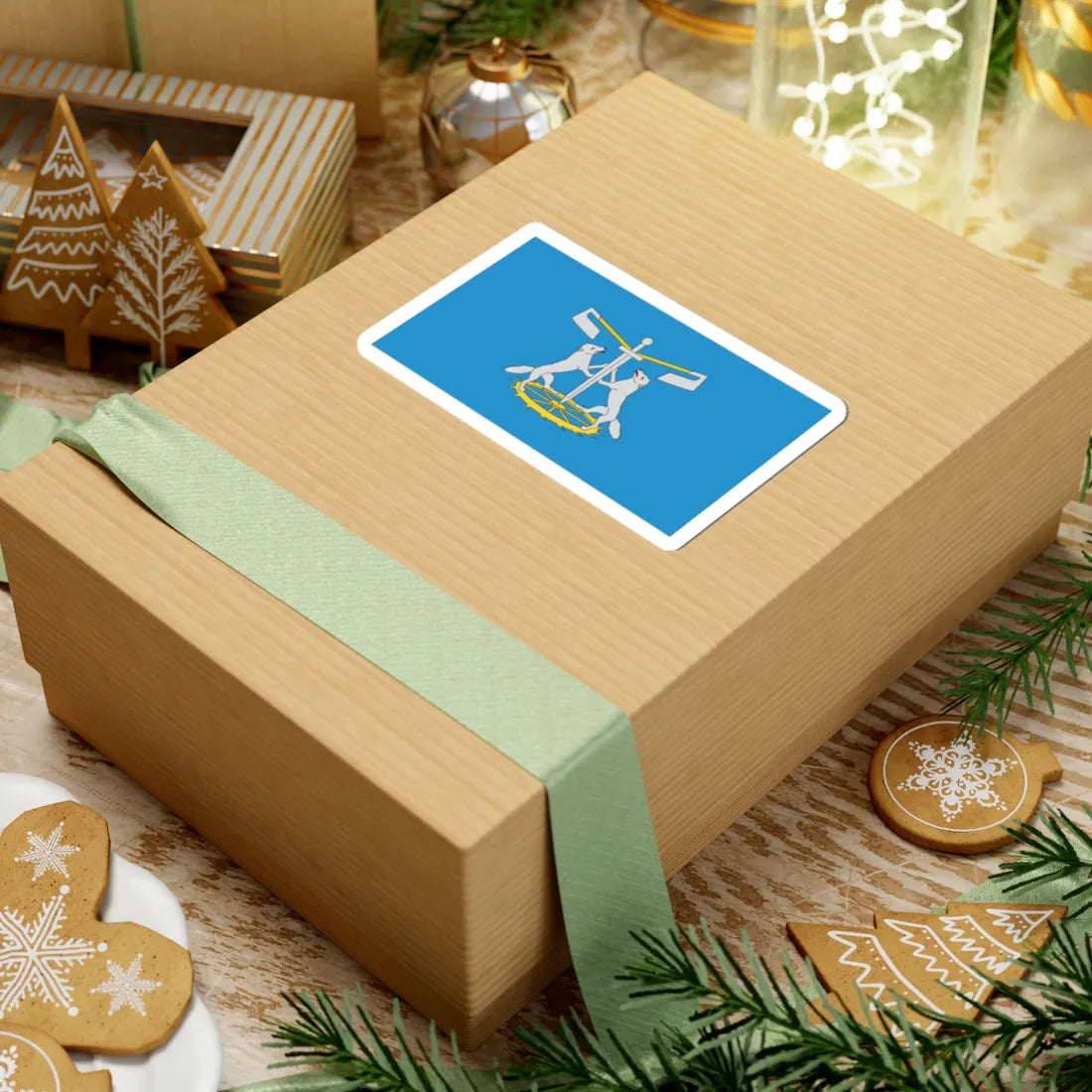 POL gmina Wilczyce flag (Poland) STICKER Vinyl Kiss-Cut Decal - The Sticker Space