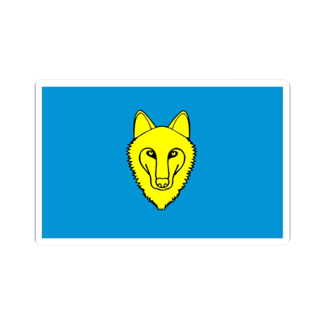 POL gmina Wilczyn flag (Poland) STICKER Vinyl Kiss-Cut Decal 2 Inch White - The Sticker Space