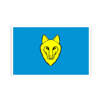 POL gmina Wilczyn flag (Poland) STICKER Vinyl Kiss-Cut Decal 3 Inch White - The Sticker Space