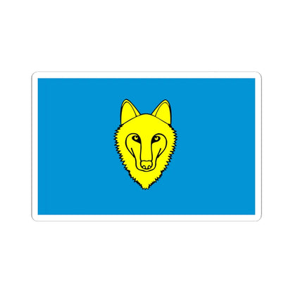 POL gmina Wilczyn flag (Poland) STICKER Vinyl Kiss-Cut Decal 4 Inch White - The Sticker Space