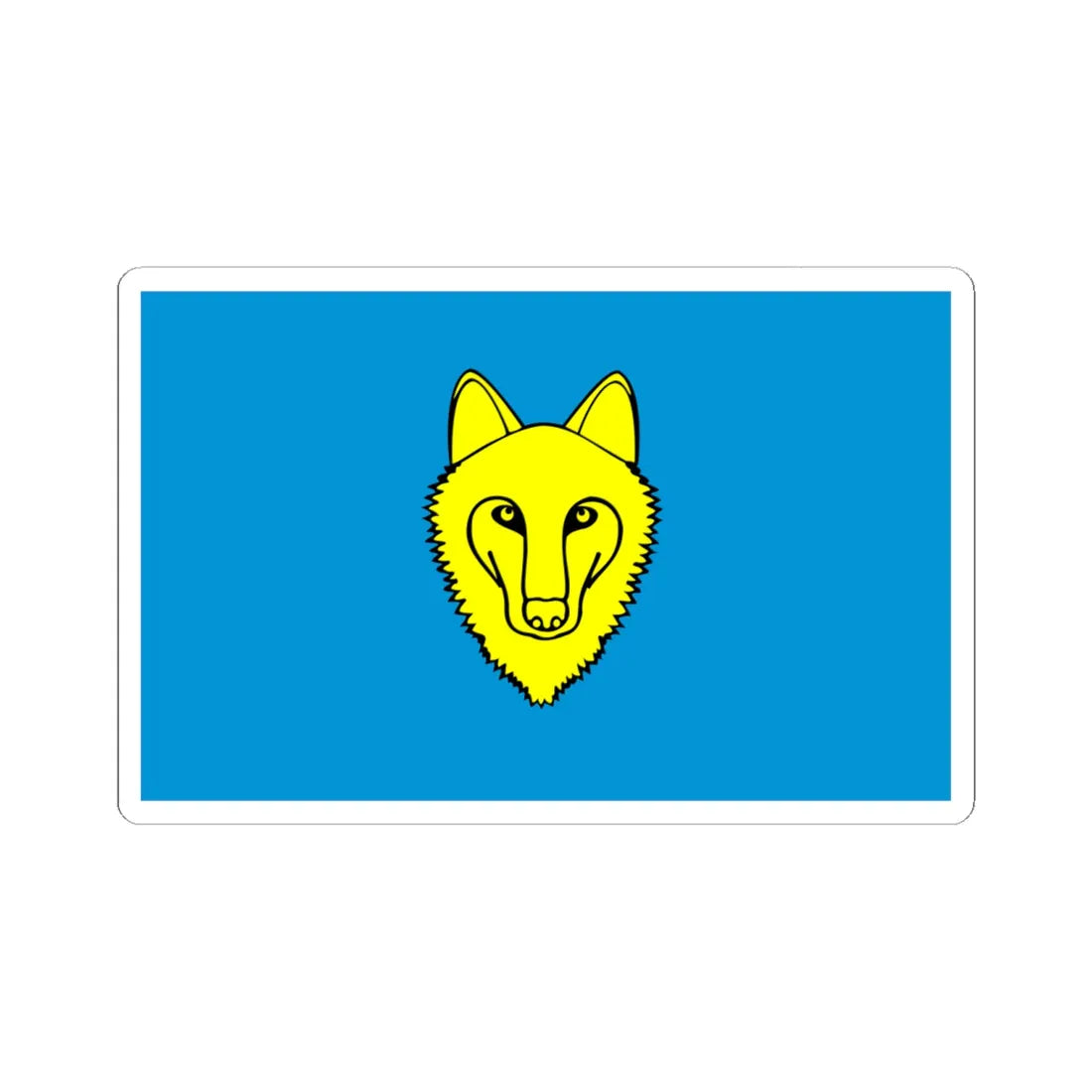 POL gmina Wilczyn flag (Poland) STICKER Vinyl Kiss-Cut Decal 6 Inch White - The Sticker Space