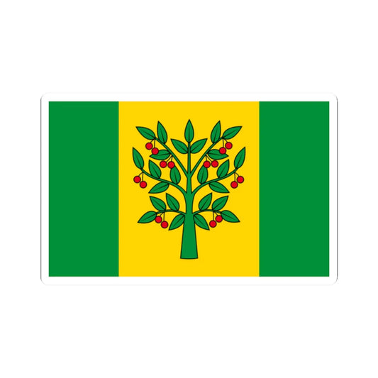 POL gmina Wisniew flag (Poland) STICKER Vinyl Kiss-Cut Decal 2 Inch White - The Sticker Space