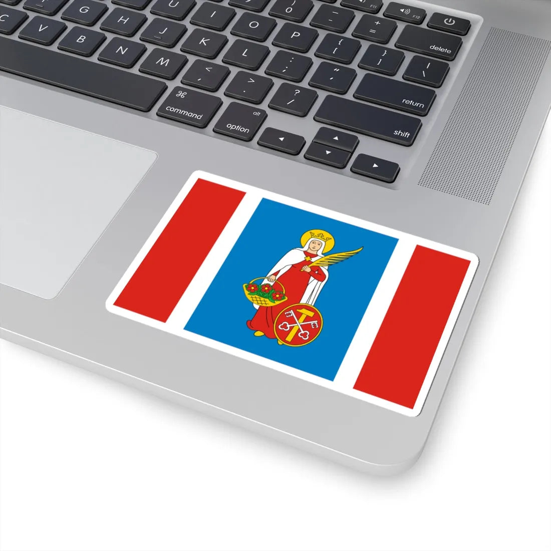 POL gmina Wolanow flag (Poland) STICKER Vinyl Kiss-Cut Decal - The Sticker Space