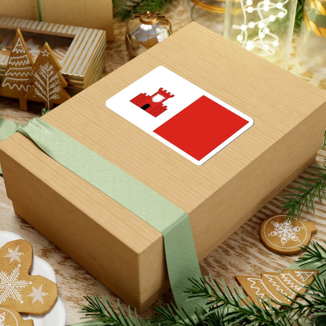 POL gmina Wysokie flag (Poland) STICKER Vinyl Kiss-Cut Decal - The Sticker Space