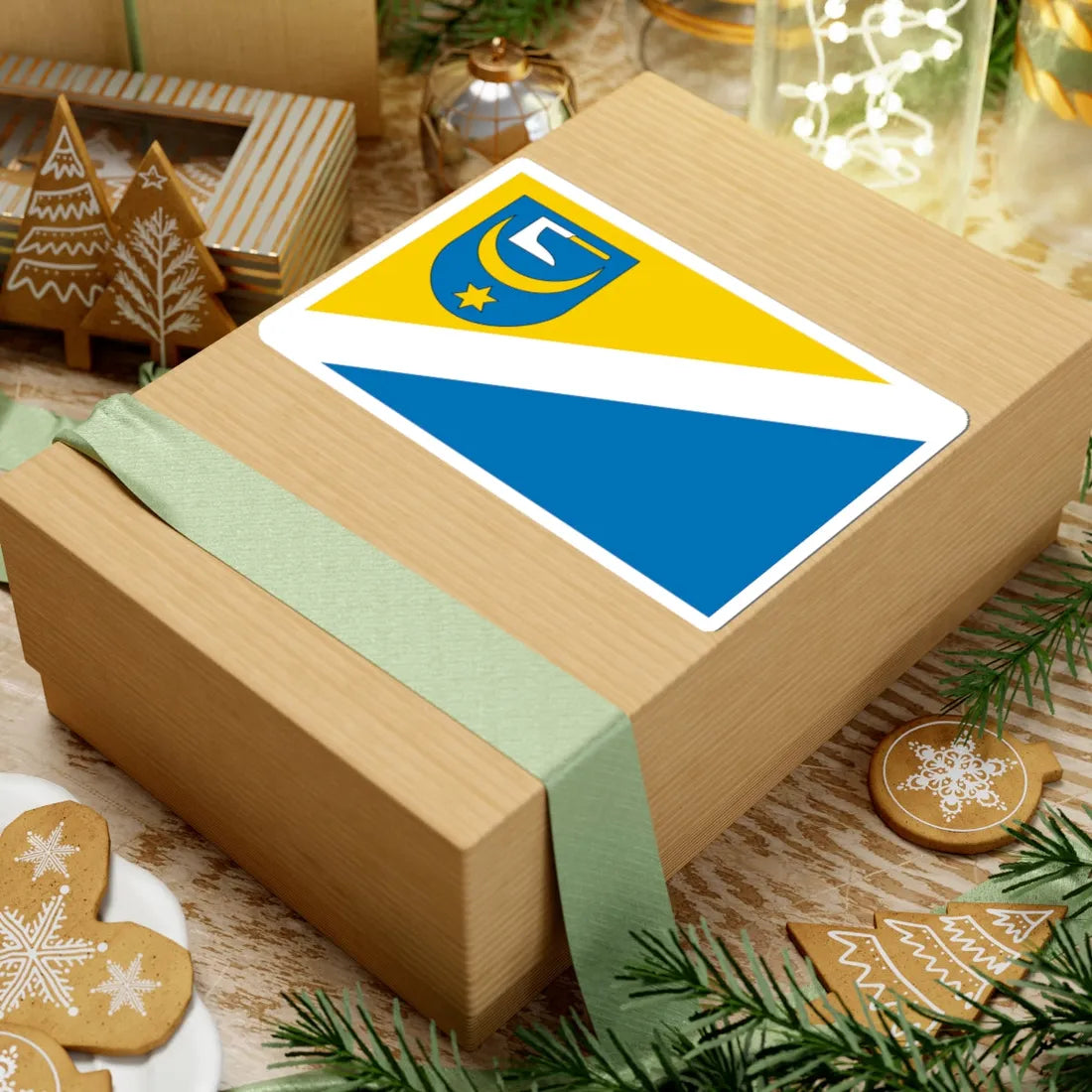 POL gmina Zabno flag (Poland) STICKER Vinyl Kiss-Cut Decal - The Sticker Space