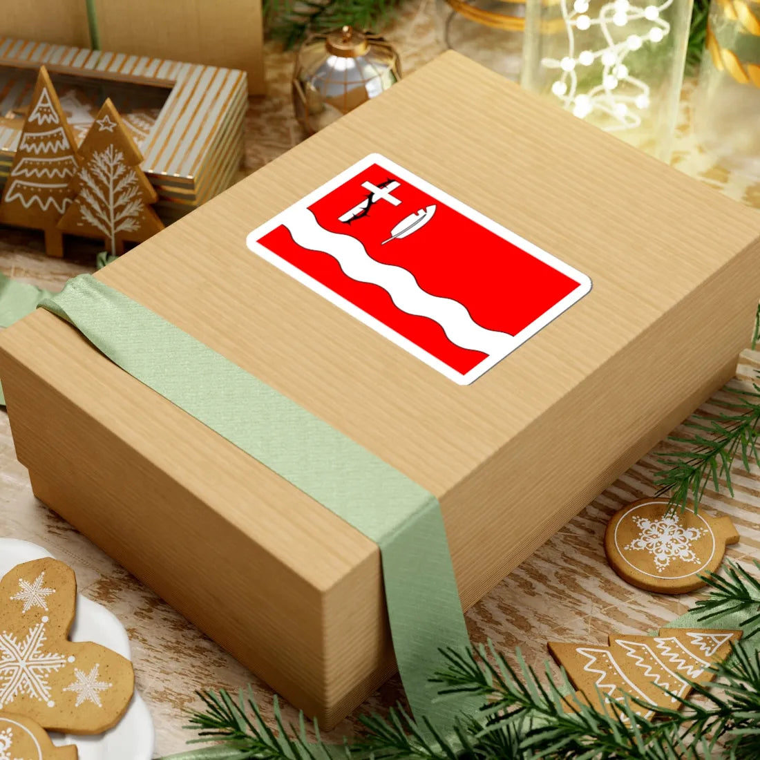 POL gmina Zabrodzie flag (Poland) STICKER Vinyl Kiss-Cut Decal - The Sticker Space