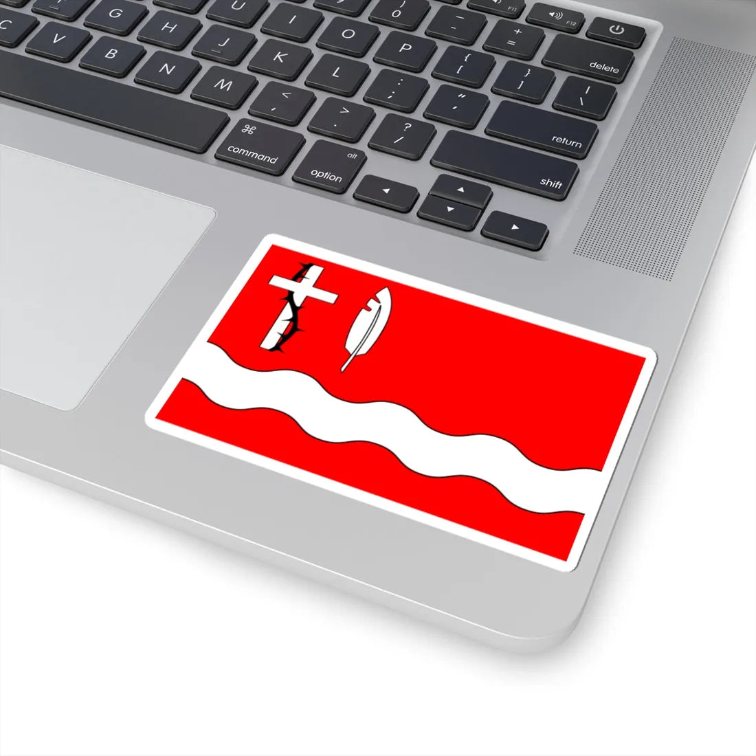 POL gmina Zabrodzie flag (Poland) STICKER Vinyl Kiss-Cut Decal - The Sticker Space