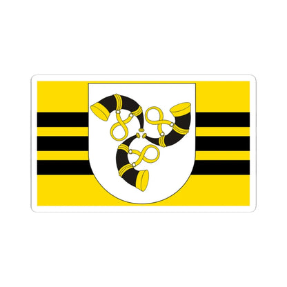 POL gmina Zakliczyn flag (Poland) STICKER Vinyl Kiss-Cut Decal 3 Inch White - The Sticker Space