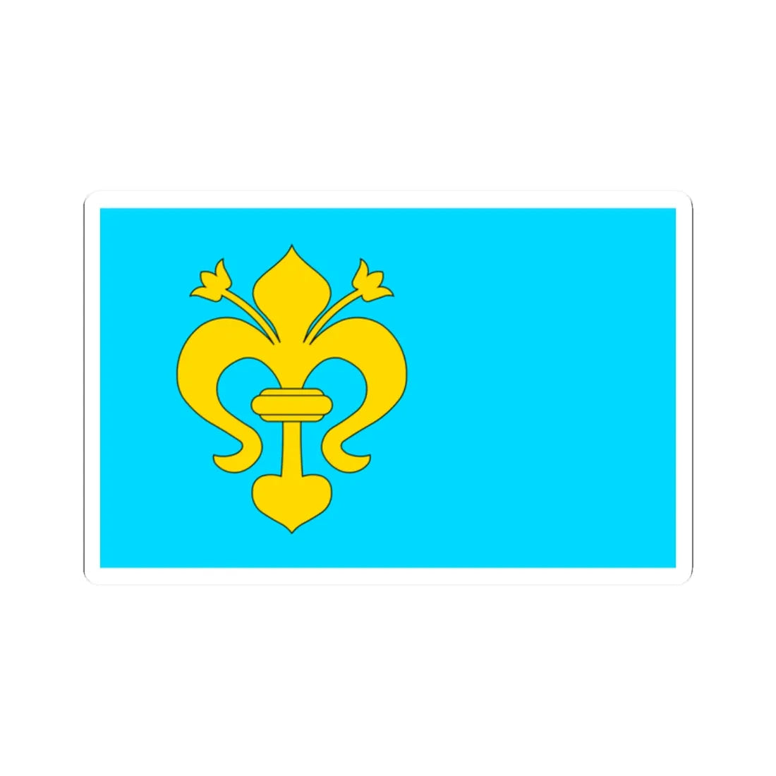 POL gmina Zarszyn flag (Poland) STICKER Vinyl Kiss-Cut Decal 2 Inch White - The Sticker Space