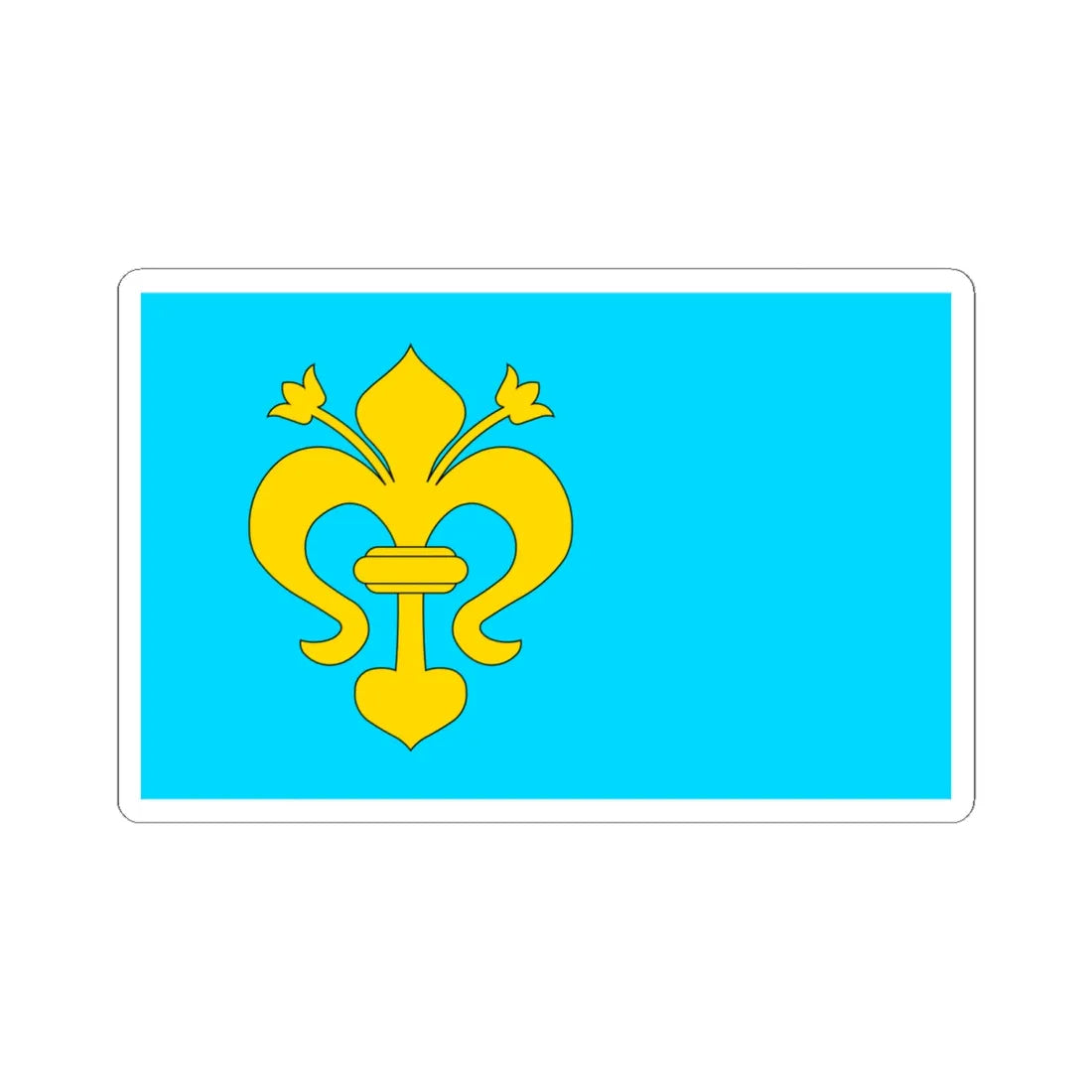 POL gmina Zarszyn flag (Poland) STICKER Vinyl Kiss-Cut Decal 6 Inch White - The Sticker Space