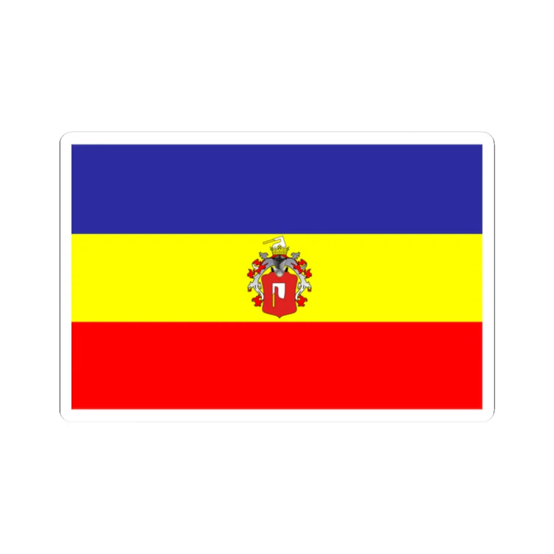 POL gmina Zegocina flag (Poland) STICKER Vinyl Kiss-Cut Decal 2 Inch White - The Sticker Space