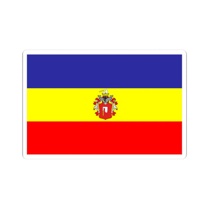 POL gmina Zegocina flag (Poland) STICKER Vinyl Kiss-Cut Decal 3 Inch White - The Sticker Space