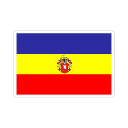 POL gmina Zegocina flag (Poland) STICKER Vinyl Kiss-Cut Decal 4 Inch White - The Sticker Space