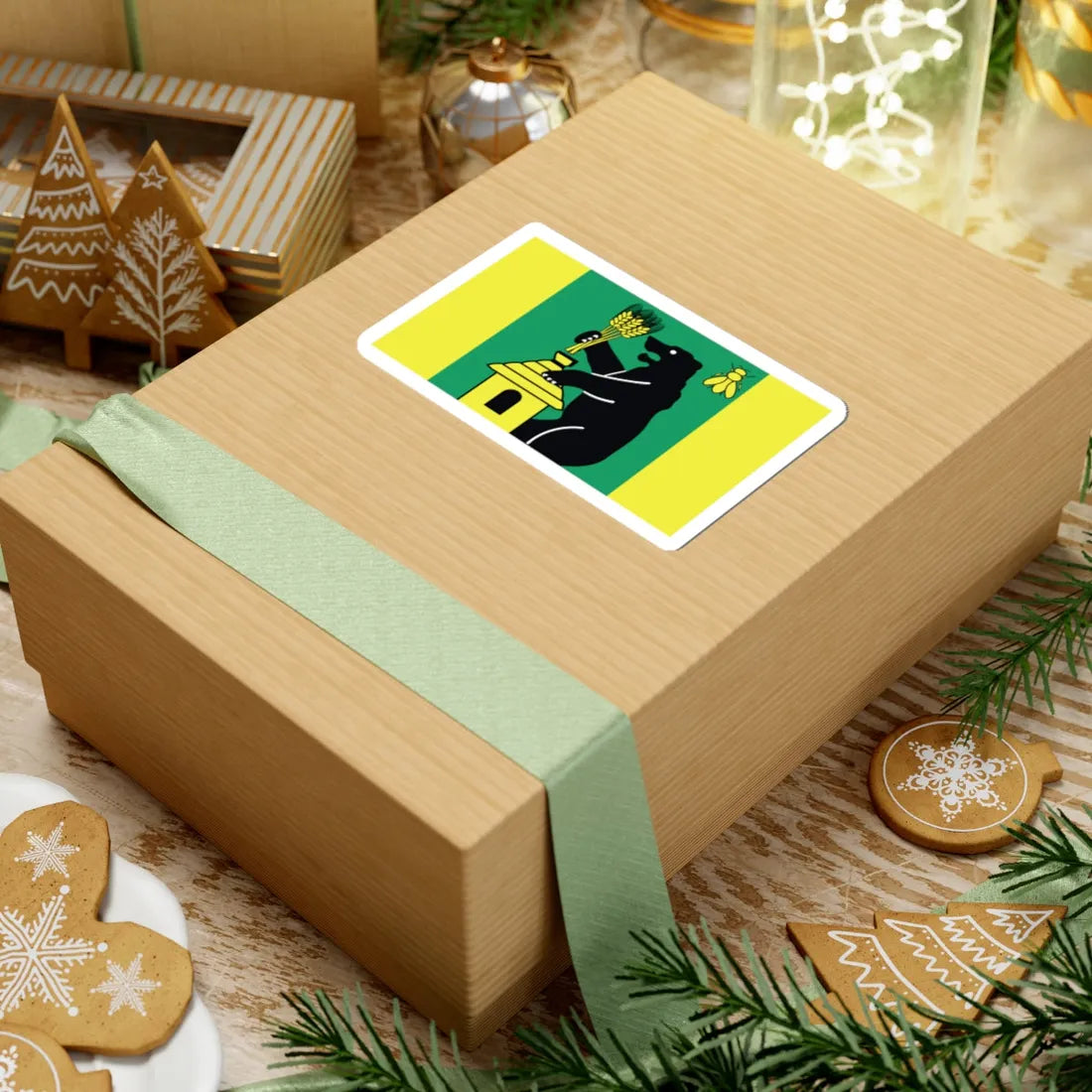 POL gmina Zelechlinek flag (Poland) STICKER Vinyl Kiss-Cut Decal - The Sticker Space