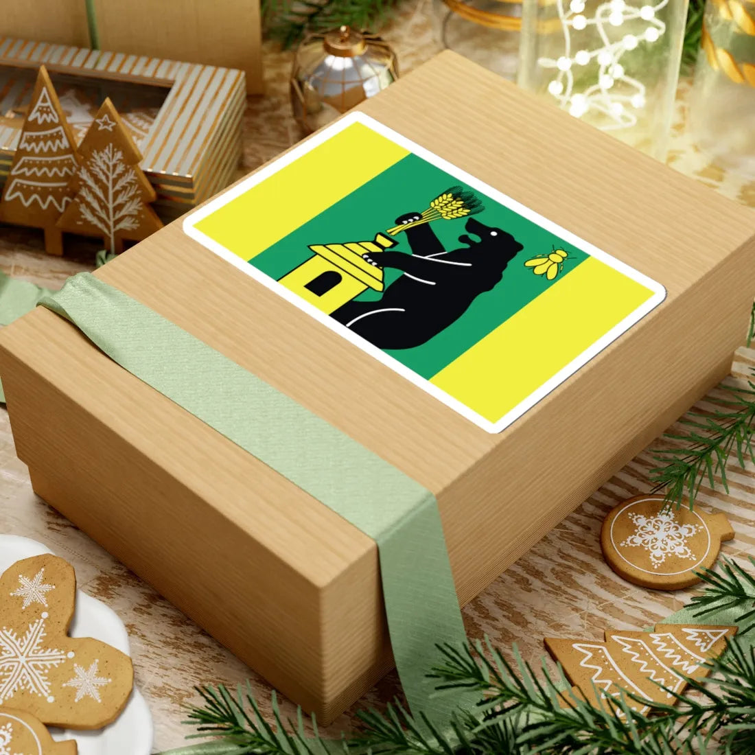 POL gmina Zelechlinek flag (Poland) STICKER Vinyl Kiss-Cut Decal - The Sticker Space