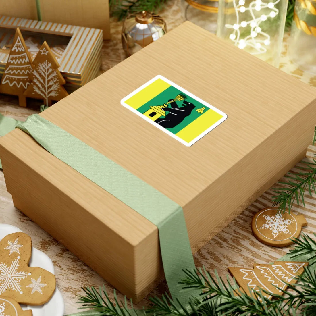 POL gmina Zelechlinek flag (Poland) STICKER Vinyl Kiss-Cut Decal - The Sticker Space