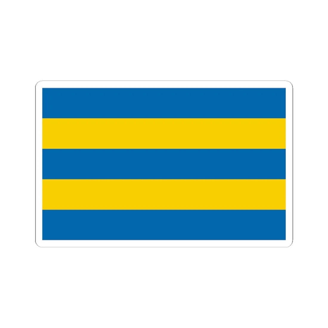 POL gmina Zgorzelec flag (Poland) STICKER Vinyl Kiss-Cut Decal 3 Inch White - The Sticker Space