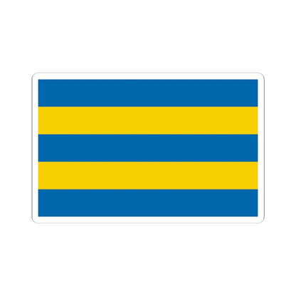 POL gmina Zgorzelec flag (Poland) STICKER Vinyl Kiss-Cut Decal 3 Inch White - The Sticker Space