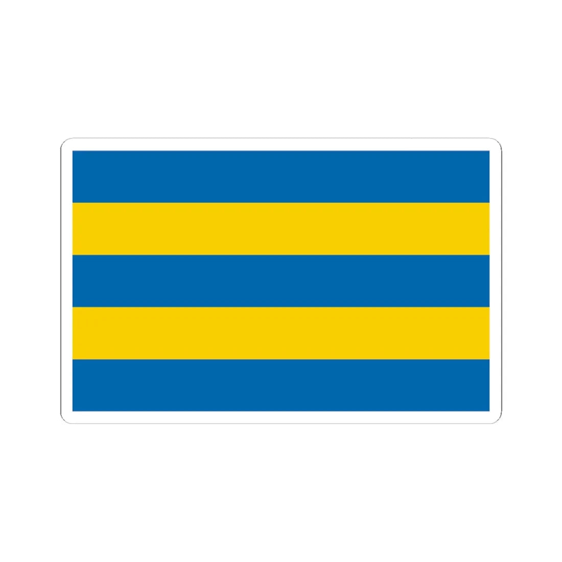 POL gmina Zgorzelec flag (Poland) STICKER Vinyl Kiss-Cut Decal 4 Inch White - The Sticker Space