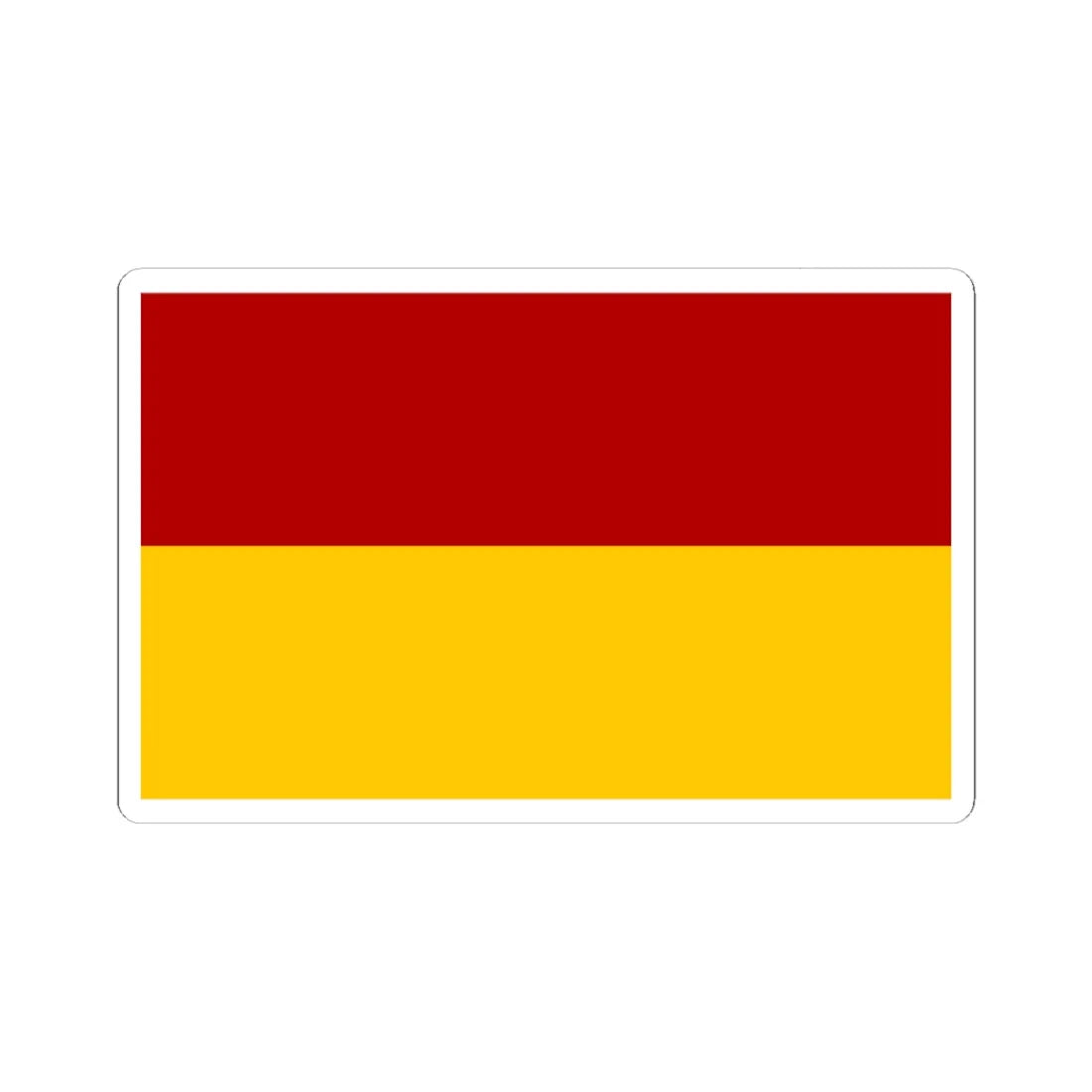 POL gmina Zukowice flag (Poland) STICKER Vinyl Kiss-Cut Decal 4 Inch White - The Sticker Space