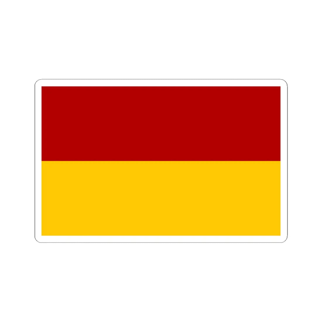 POL gmina Zukowice flag (Poland) STICKER Vinyl Kiss-Cut Decal 6 Inch White - The Sticker Space