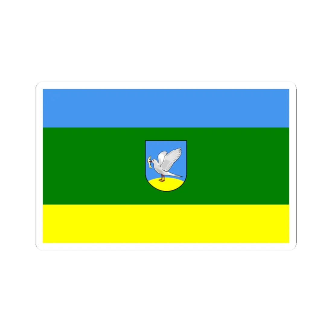 POL Gniew flag (Poland) STICKER Vinyl Kiss-Cut Decal 2 Inch White - The Sticker Space