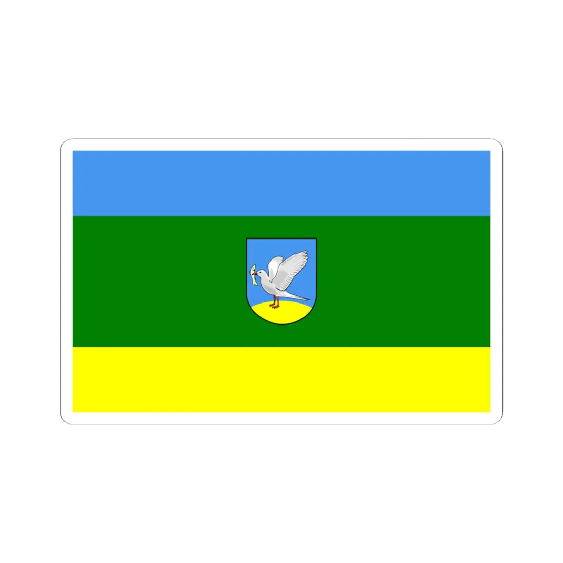 POL Gniew flag (Poland) STICKER Vinyl Kiss-Cut Decal 3 Inch White - The Sticker Space