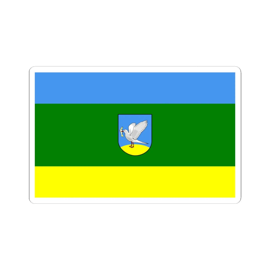 POL Gniew flag (Poland) STICKER Vinyl Kiss-Cut Decal 4 Inch White - The Sticker Space