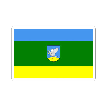 POL Gniew flag (Poland) STICKER Vinyl Kiss-Cut Decal 4 Inch White - The Sticker Space